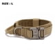 thumbnail image 2 of Collar de perro táctico para perros medianos grandes, collares de perro resistentes con asa y metal, 2 of 5