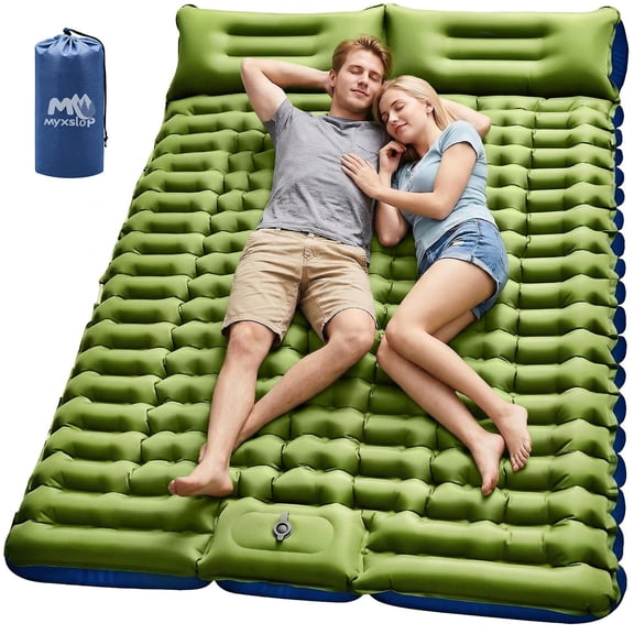 Colchón de Aire Myxslop Doble de 4" de Espesor - Colchón Inflable para Camping
