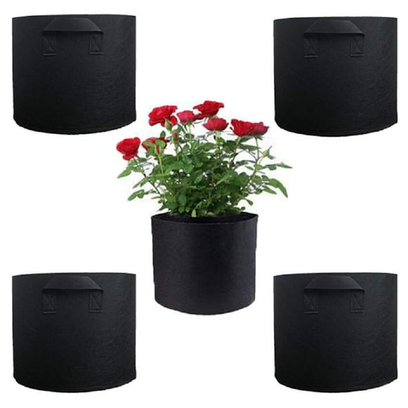 Planting Bag 5 Pieces Potatoes Radish Vegetables Fruit Resistant to Dirty Grow Bags Heavy Duty Thickened 1 Gallons
