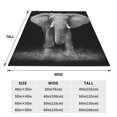 thumbnail image 3 of Balery Indian Elephant Manta de Felpa Suave y Acogedora – Cobija de Franela Aterciopelada para Cama, Lavable y Cálida para Sofá, Mascotas, Transpirable-80"x60", 3 of 7