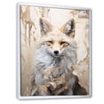 thumbnail image 2 of Designart "Fox Portrait In Minimalist Forest Setting III" Animals Fox Floater Framed Canvas Prints, 2 of 5