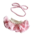 thumbnail image 3 of Muñeco de Peluche, Vestido Tejido, Accesorios para Fotos DIY, Disfraces de Juego de Imitación con Diadema, Haz Tus Propias Muñecas para Muñecas de 6,6 Rosa, 3 of 8