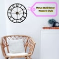 thumbnail image 6 of 24 Inch Large Modern Decorative Wall Clock Metal Home Decor Clocks for Living Room Kitchen, 6 of 8