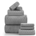 thumbnail image 5 of Beartech 8‑Piece Microfiber Bath Towel Set, 2 Bath Sheets, 2 Hand Towels, 4 Washcloths, Ultra Soft Highly Absorbent Quick‑Dry Less‑Lint Machine Washable Towels for Bathroom Spa Hotel Gym, Dark Gray, 5 of 10