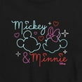 thumbnail image 3 of Disney - Mickey & Minnie Together in Neon - Youth Short Sleeve Graphic T-Shirt, 3 of 5