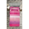 thumbnail image 3 of Ambesonne Hot Pink Quilted Bedspread Set 2 Pcs, Color Gradient Cubism Art, Twin Size, Dried Rose Pale Pink, 3 of 3
