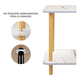 thumbnail image 5 of Centro de  Mesa  Minimalista Madera Lateral Doble Repisa 40cm Malubero, Blanco, 5 of 5