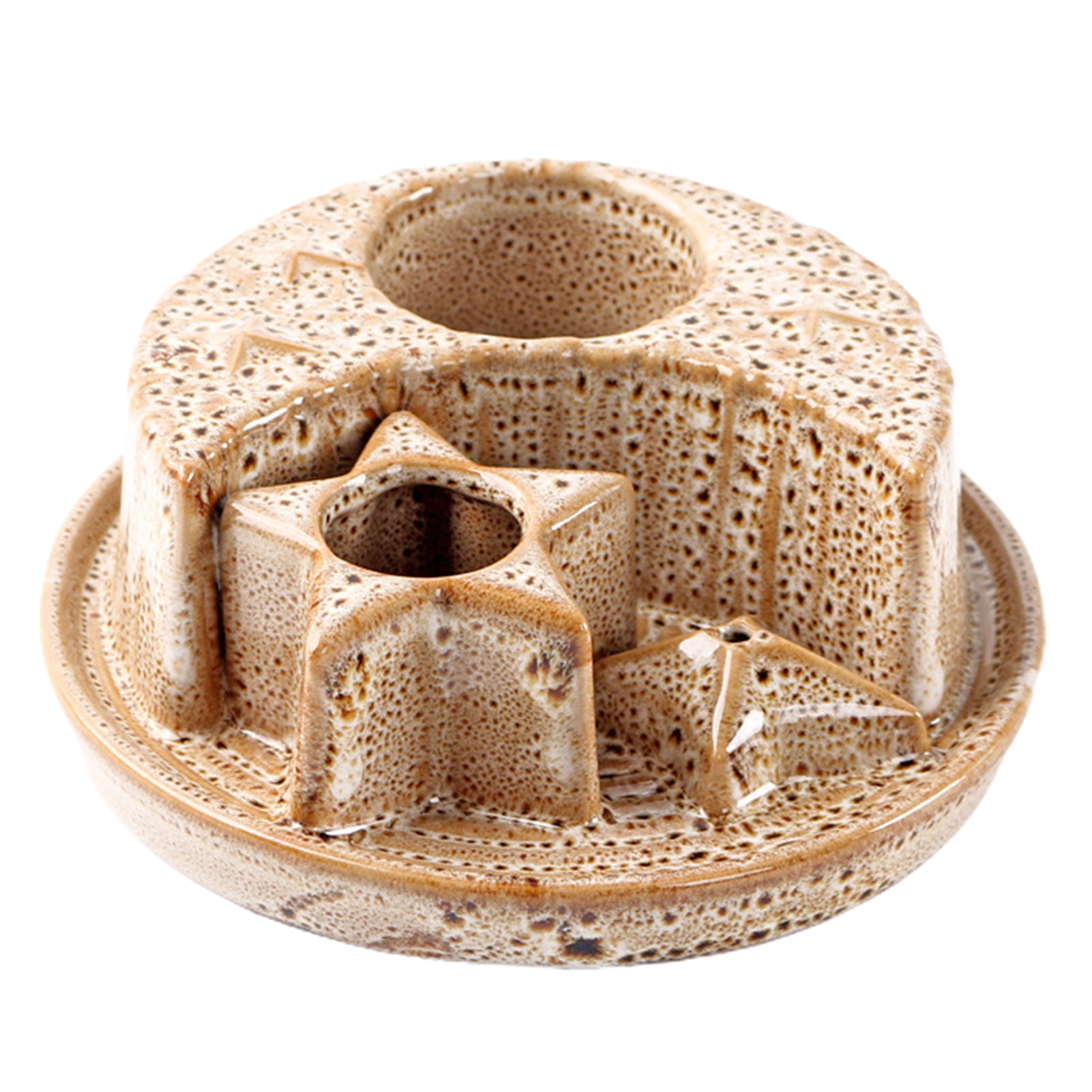 Dserhfy Ceramic Sages Holder for Burning Incense And Candle Burner Holder Ash Catcher Tray Palo Santo Stick Holder Smudging Plate for Yoga Zen