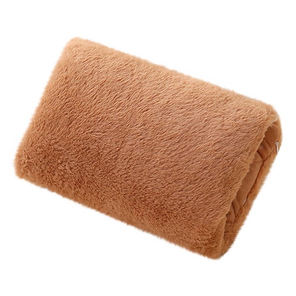 Calentador de manos, bolsa calentadora de manos, color sólido, estilo calefacción USB, felpa extraíble y lavable.