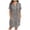 Grey, variant on Women's Casual V Neck Dress with Pockets and Buttons Comfortable Everyday Summer Dress,Grey,XL