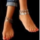 thumbnail image 4 of Tobillera con borla de Metal bohemio, Color plata de ley, dije de lujo, moneda ER, 4 of 4
