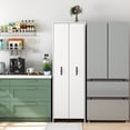 thumbnail image 3 of Mintazer Slide Out Pantry Cabinet with Wheels, 4 Tier Freestanding Rolling Storage Cabinet for Kitchen, Living Room, Bedroom & Bathroom, White, 3 of 13