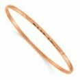 thumbnail image 5 of Auriga Fine Jewelry 18k Rose Gold Solid Hammered 2.7mm Slip-on Bangle for Women, 5 of 6