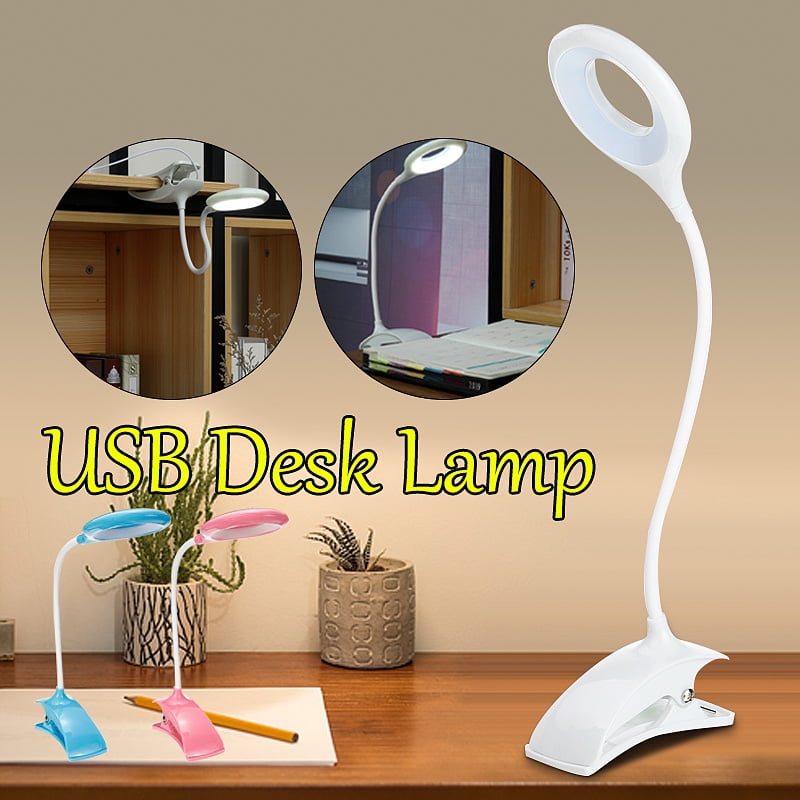 Button Reading Light Eye-Protection LED Reading Lamp with Flexible Neck Black USB Charging Book Lamp Can Be Read On The Bed Elehui Reading Lamp 3 Color Clip On The Reading Lamp
