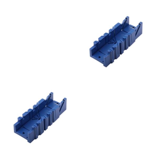 Eigraketly Caja de ingletes, caja de sujeción, herramienta de mano, carpintero profesional, bricolaje, accesorios industriales simplemente Azul Pequeño 2Conjunto