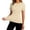 Khaki, variant on Women's Solid Short Sleeve Ice Silk Elastic Workout Tops Sun Protection Shirts Gym Hiking Running Yoga Clothes