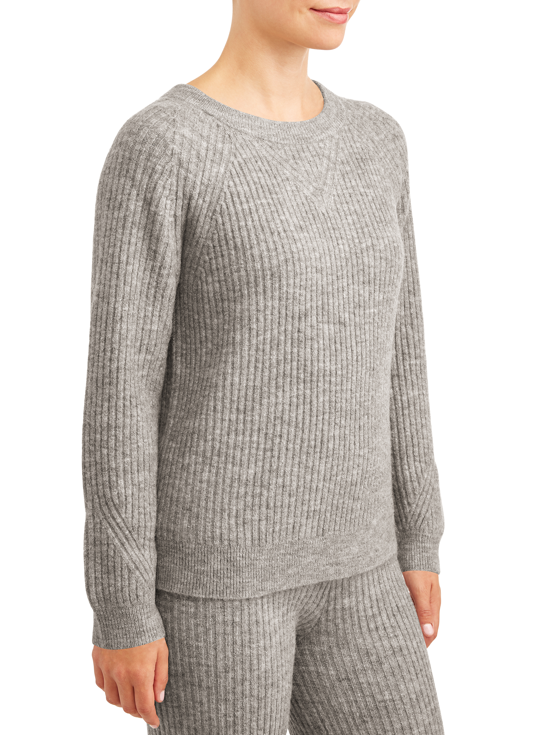 Time and Tru Women's Cozy Ribbed Sweater - image 4 of 5