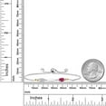 thumbnail image 3 of Gem Stone King 925 Silver and 10K Yellow Gold Lab Grown Diamond and Red Created Ruby Bracelet for Women | 0.94 Cttw | Gemstone April Birthstone | Oval 6X4MM | Fully Adjustable 9 inch, 3 of 4