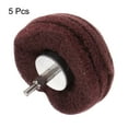 thumbnail image 3 of 5pcs Mushroom Buffing Wheel for Drill 100mm x 65mm 320 Grit 1/4" Shank, Red, 3 of 5