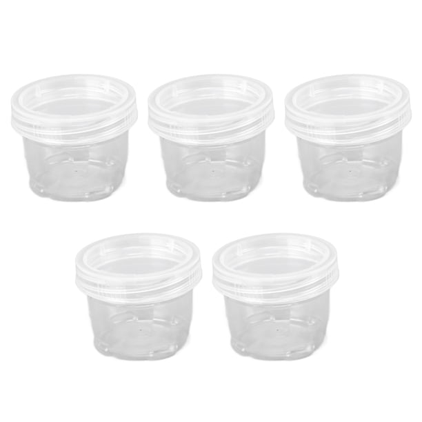 Contenedor de aderezo para ensaladas, botella de salsa portátil de 5 piezas, botella de salsa portátil, taza pequeña para salsa, construida para durar