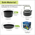thumbnail image 6 of XunW Outdoor Tableware Camping Cooking Set Carabiner Space-Saving Green Cutting Board Hard Alumina Corkscrew Kettle, 6 of 9