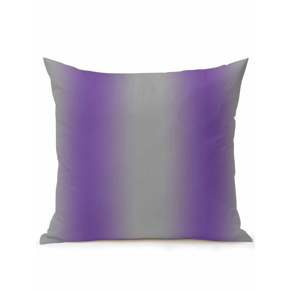 Outdoor Pillows Waterproof, Purple Ombre Bedding Throw Pillows with Insert for Couch Sofa Bed, Grey Modern Art Farmhouse 18x18 Inch Pillowcases Decorative Camping Patio Pillow Set of 1