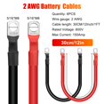 thumbnail image 2 of Cables de batería Linkstyle 2 AWG 30 cm cobre puro con terminales 5/16, 2 of 8