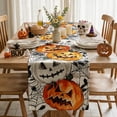 thumbnail image 3 of Smile Jack O Lantern Pumpkin Ghost Spider Halloween Table Runner 13 x 72 Inch, 3 of 8