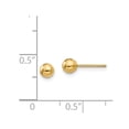 thumbnail image 3 of Boucles d'Oreilles Clous en Or Jaune 14K (4mm), 3 of 4