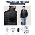 thumbnail image 4 of Camii Mia Mens Puffer Jacket Packable Down Jacket Lightweight Water Resistant Coats Puffer Jacket, 4 of 8