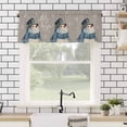 thumbnail image 4 of Christmas Snowman Valances for Windows Snowflake Grey Cotton and Linen Rod Pocket Curtain Valance Window Treatment Short Curtains for Kitchen Living Room, 42"x12", 4 of 5