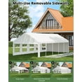 thumbnail image 5 of Luku Heavy Duty Outdoor Party Tent with Removable Sidewalls & Carry Bags, Waterproof UV-Resistant Canopy, Galvanized Steel Frame, Large Commercial Event/Wedding/Carport Shelter, 5 of 7