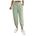 thumbnail image 1 of Women's Solid Color Zipper Slacks With Angled Pockets, 1 of 6