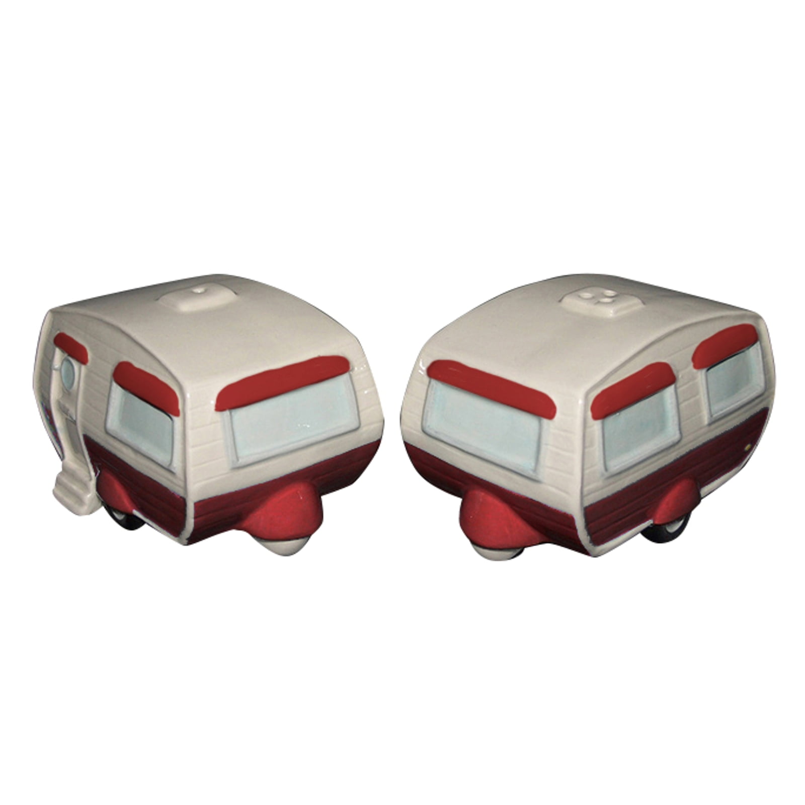 Campers Salt and Pepper Shakers 3.75 Inches Red and White