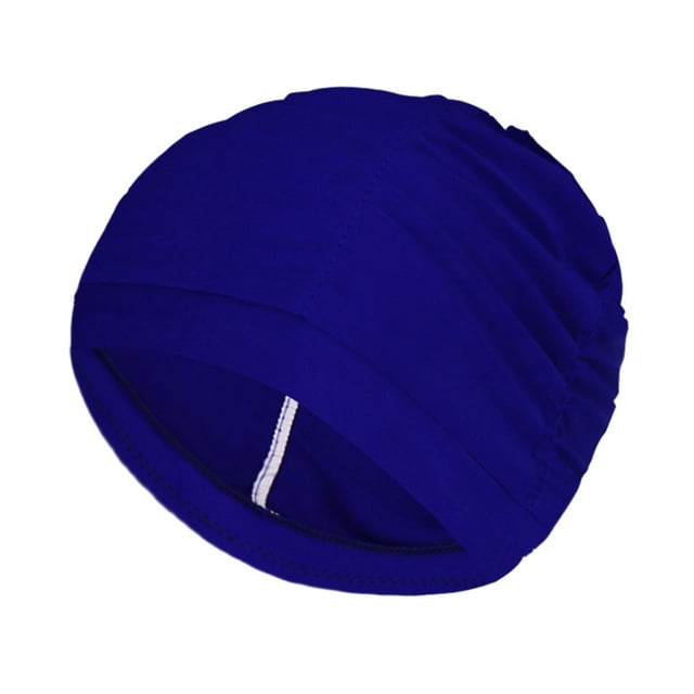 maskred Lightweight And Adjustable Stay Comfortable In Women'sSwimming Cap Fabric Bathing Cap Waterproof blue 3Set