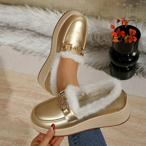 Aueoeo Ankle Boot For Womens Fall Winter Snow Boots Warm Furs Lined Booties Waterproof Outdoor Shoes Comfortable Shoes