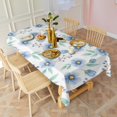 thumbnail image 3 of Pioneer Flower Floral Print Pattern Rectangle Tablecloth 60"x120", Waterproof Polyester Table Cloth, Wipeable Spillproof for Dining Camping Indoor Outdoor, 3 of 6