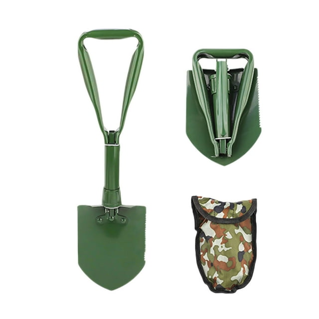 SXcggal 23 Inch Tri Fold Folding Shovel For Camping & Car Emergencies Heavy Duty Snow/Mud Shovel With OCP Cover Mini Tool,Stainless Steel Disseminators Foldable Basic Seed Disseminators For Garden