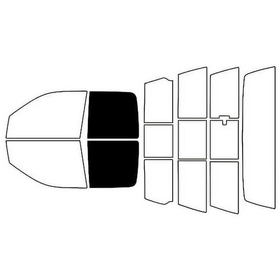 Rvinyl Car Window Pre Cut Tint Film Kit Back 5% Fits Ram 1500 2014-2018 4 Door Quad Cab