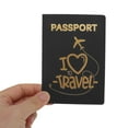 thumbnail image 3 of Unique Bargains 1 Pc Passport Holder Durable Heart Airplane Document Holder for Travel Black, 3 of 5