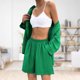 thumbnail image 2 of Conjunto de pantalón corto de 2 piezas para mujer cuello en V camiseta informal de gran tamaño pantalones cortos traje de vacaciones FLhrweasw Nuevo, 2 of 7