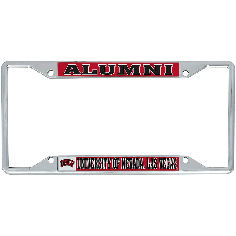 University of Nevada Las Vegas UNLV Rebels Metal License Plate Frame for Front or Back of Car Officially Licensed (Alumni)