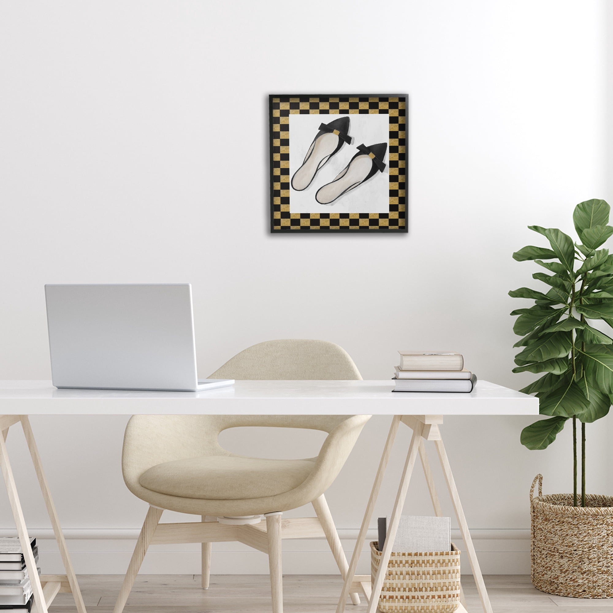 Stupell Industries Sleek Black Sliders Black Framed Giclee Art, design by Lorenzo Collective
