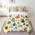 thumbnail image 2 of Castle Fairy Kawaii Honeybee Twin Bedding Sets,Cartoon Rainbow Bedding Comforter Set, 2 of 8