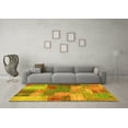 thumbnail image 3 of Ahgly Company Machine Washable Indoor Rectangle Patchwork Yellow Transitional Area Rugs, 2' x 3', 3 of 4