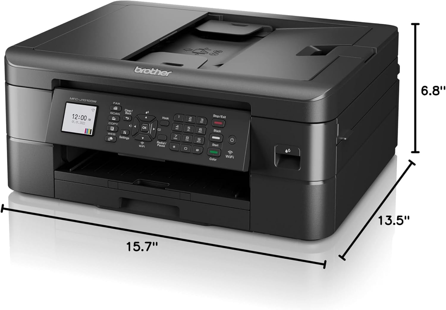 Brother MFC-J1010DW Inkjet All-in-One Printer with Wireless and Duplex Printing (Sold without manufacturer warranty)