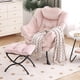 thumbnail image 1 of Rosa moderno lounge chair con oversized design y folding ottoman - the perfect comfortable reading chair para sala de estar y dormitorio, 1 of 6