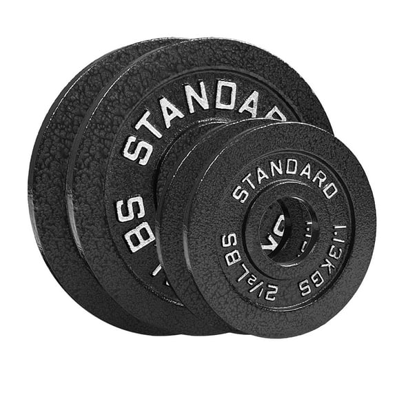 Steel Olympic Plates 15LB Set - 2x 5lb & 2.5lb 2 inch Center - Premium Weights for Home or Commercial