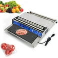 thumbnail image 1 of INTBUYING Food Tray Wrapper Strech Film Sealer 450mm 17 Inch Heating Film Sealing for Fruit Vegetable Packaging, 1 of 12