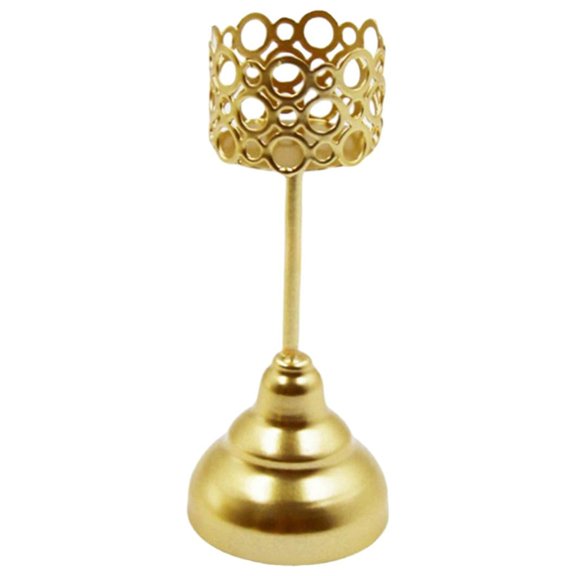 Fzaqwen Candleholder Centerpiece Tea Light Candlestick Holder Hollow Desigh Decorative Candle Stand for Party Wedding Home Decoration Style D